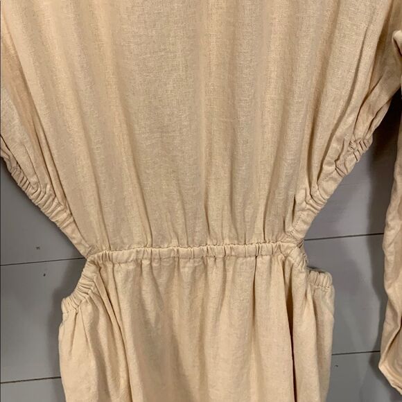 Universal Thread linen/rayon blend spring cutout waist dress with pockets size M - Picture 6 of 12